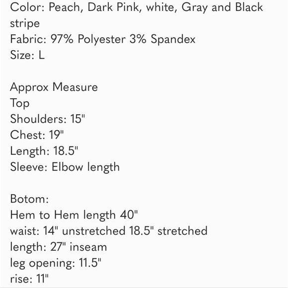 Matching Set sz L - Tied Back Crop Top w High Waist Crop Pant - Picture 9 of 9